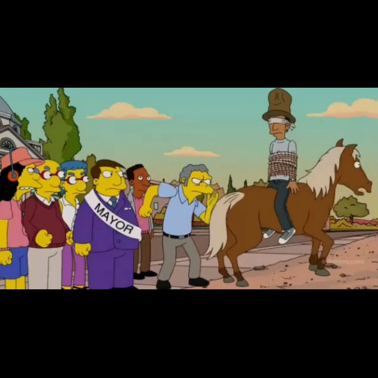 Pharrell Simpsons cameo sees him kicked out of Springfield for Happy